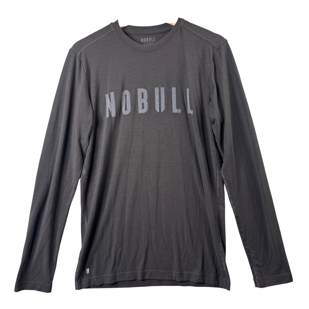 NOBULL Mens Long Sleeve Performance Training Tee Shirt‎ Black Size S Crew Neck